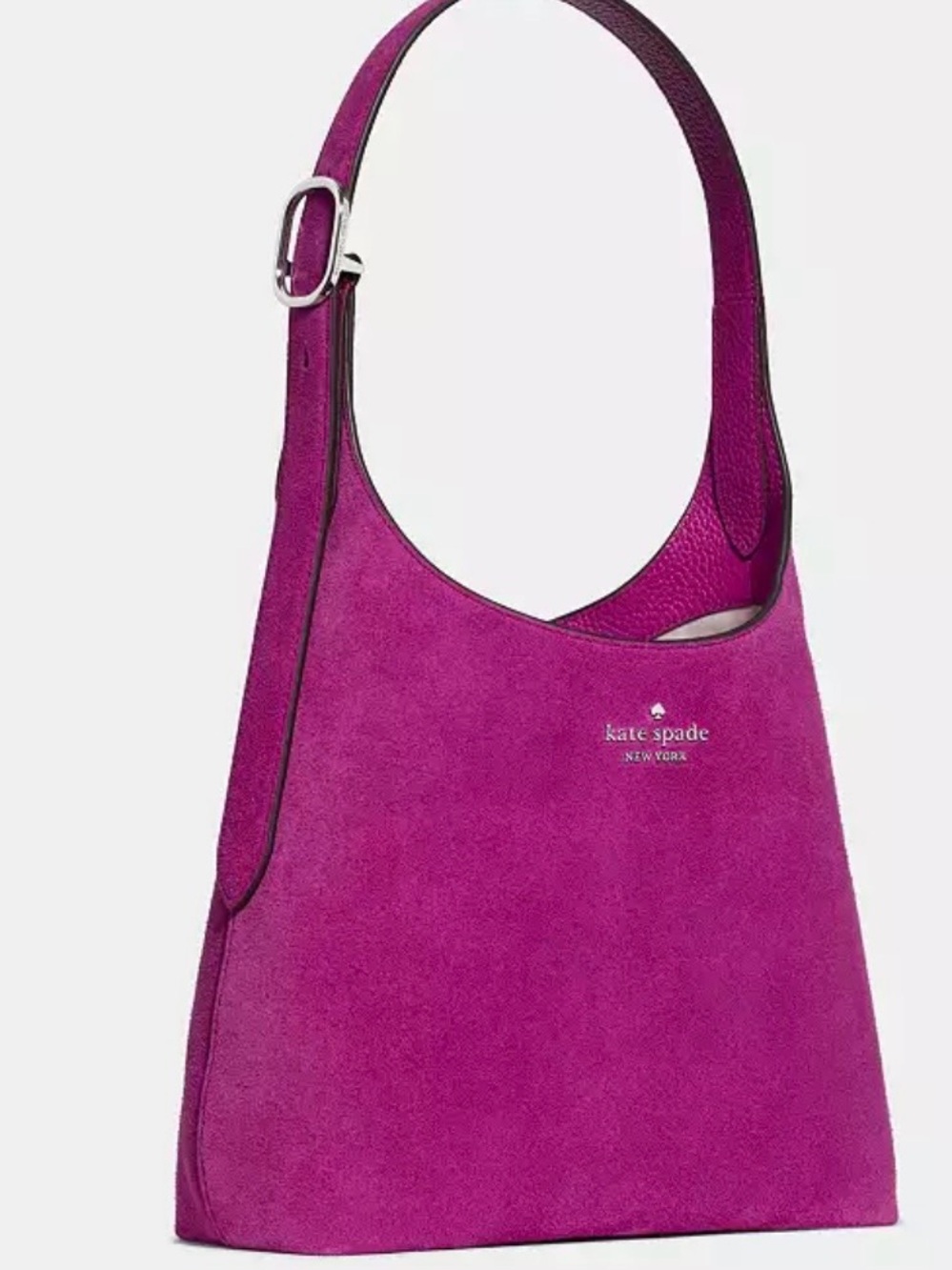 ♠️ Kate Spade 454 Suede Small Shoulder Bag- beet ♠️ - Picture 4 of 14